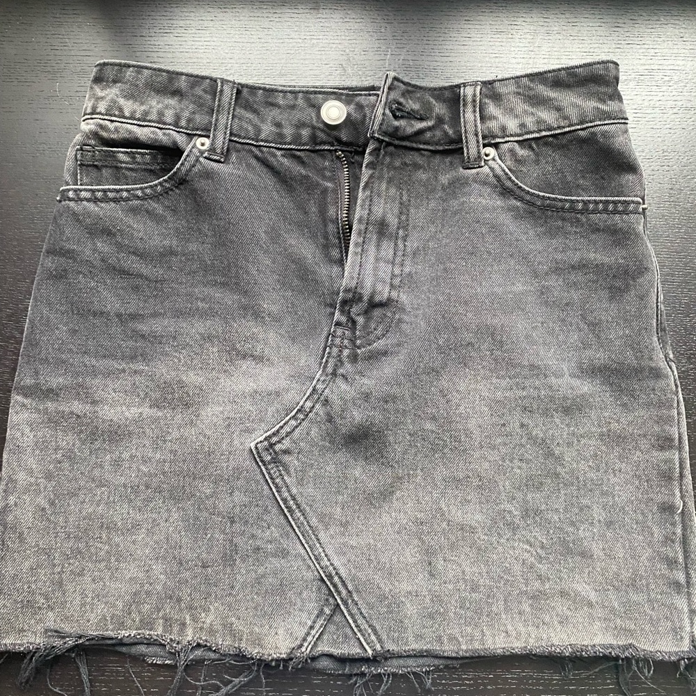 Grey Jean Skirt